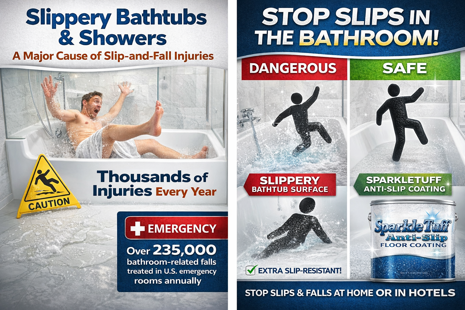 Slippery shower solutions