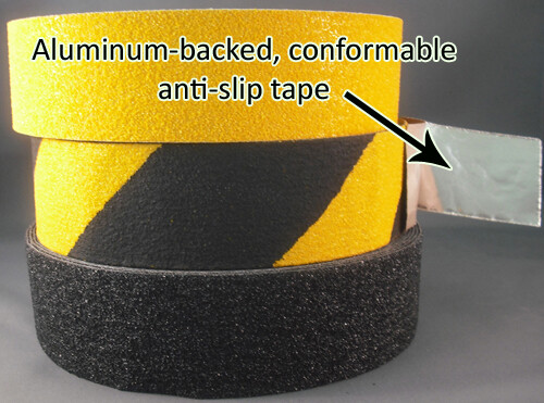 Aluminum-Backed Conformable Safety Grip Anti-Slip Tape LifeGrip Non-Slip Tape 2 X 15, Yellow 