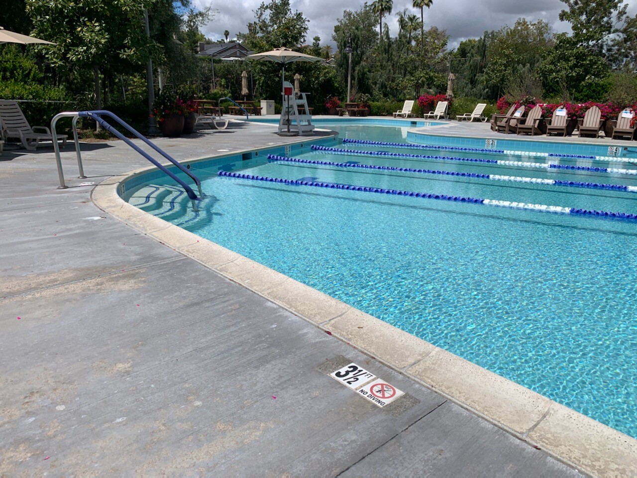 Concrete pool deck - non-skid