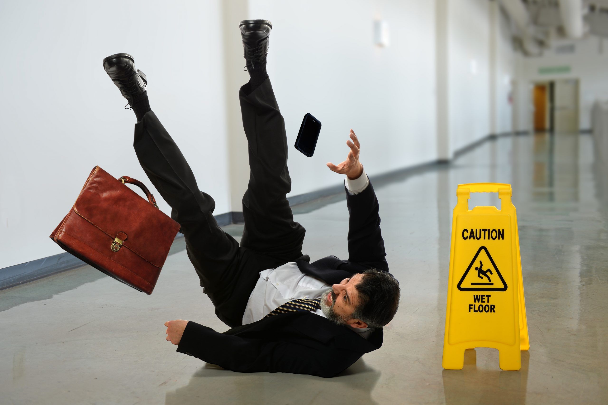 slip and fall accident on slippery floor