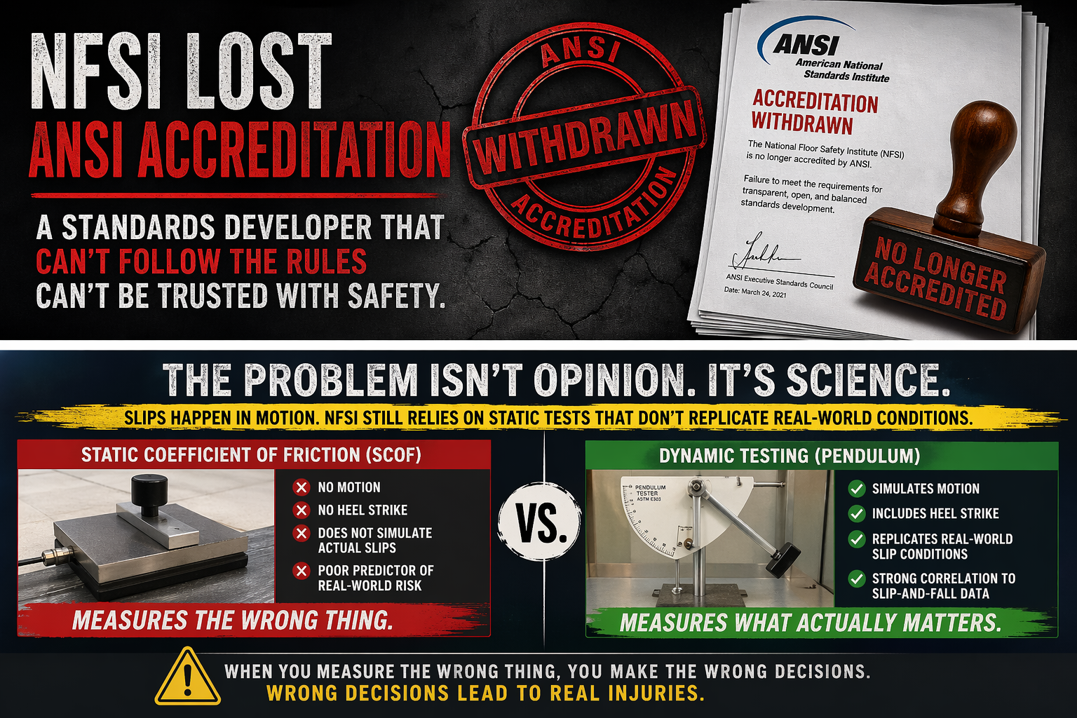 NFSI lost ANSI accreditation - DO NOT TRUST NFSI