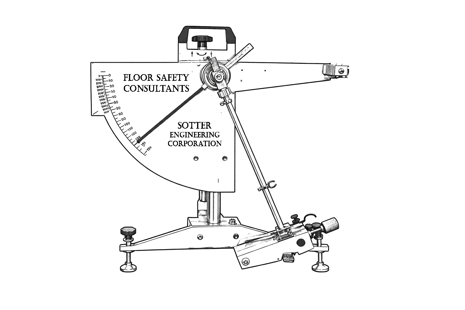 pendulum floor slip resistance test tribometer - as used in ASTM E303-22 and AFSA FS101-25