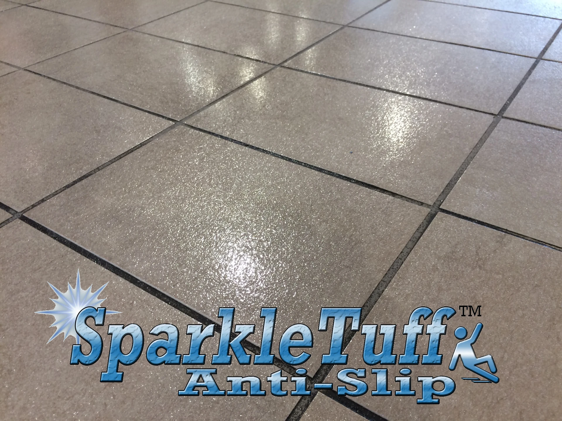 SparkleTuff Anti-Slip Floor Coating stops slips -- looks great!