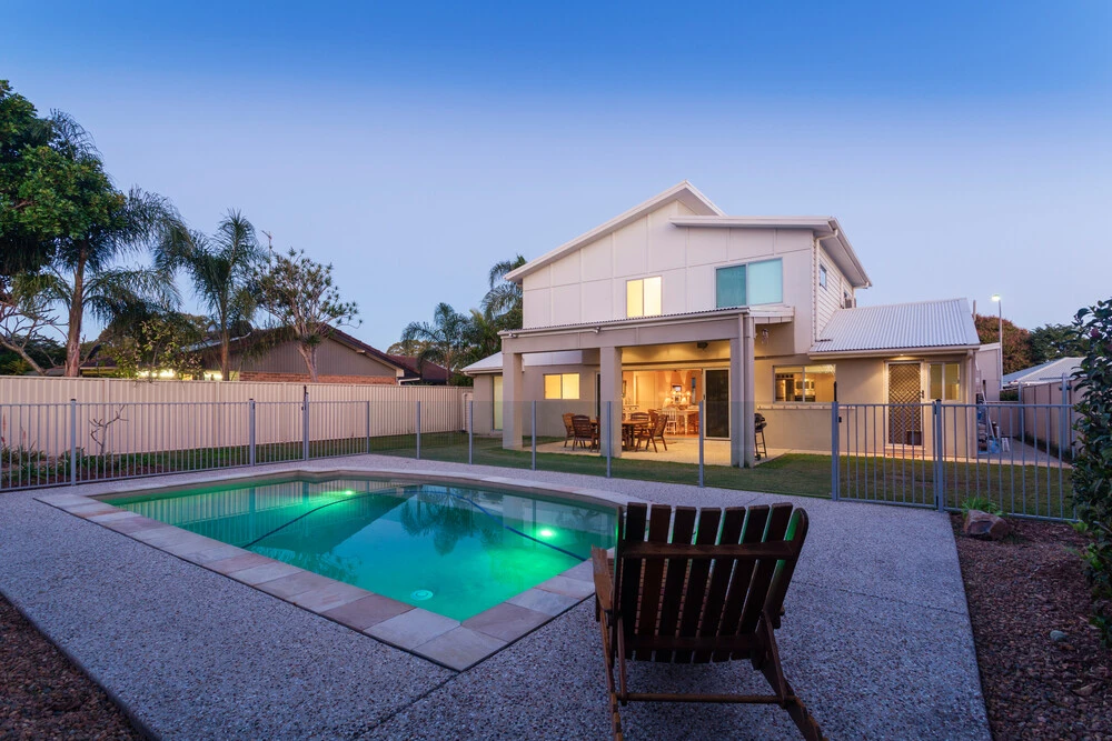 Fenced in, beautiful backyard pool