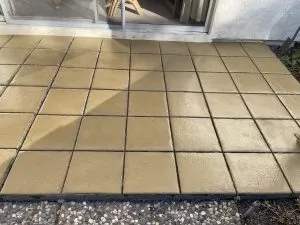 Stamped concrete with anti-slip floor coating
