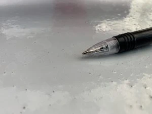 Slippery epoxy floor close-up