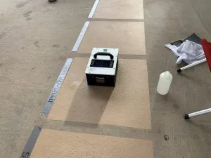 BOT-3000E testing glossy paint with ANSI A326.3