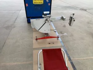 Glossy paint tested with the pendulum on a pool deck