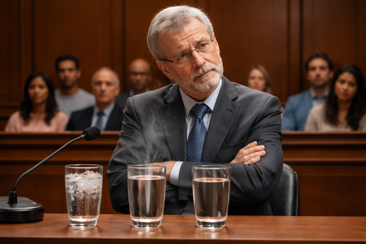 Expert witness explaining criticism of ASTM F2508 slip test method using cold, hot, and room-temperature water analogy in courtroom