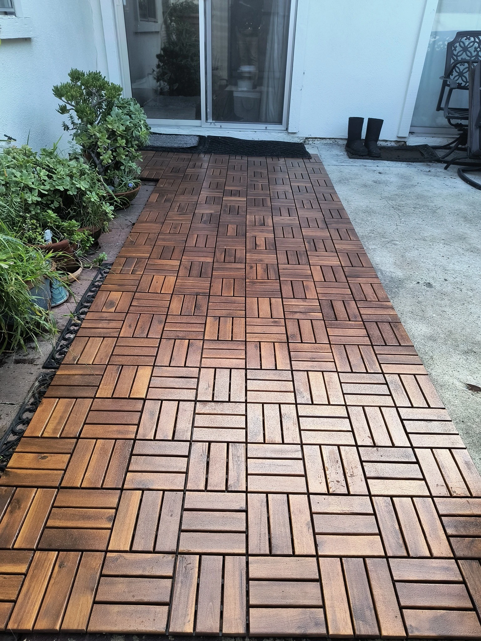 SparkleTuff on teak wood to make it last much longerand make it slip resistant